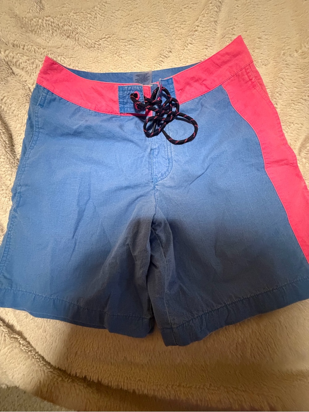 Vineyard Vines Blue Shorts with Pink Trim